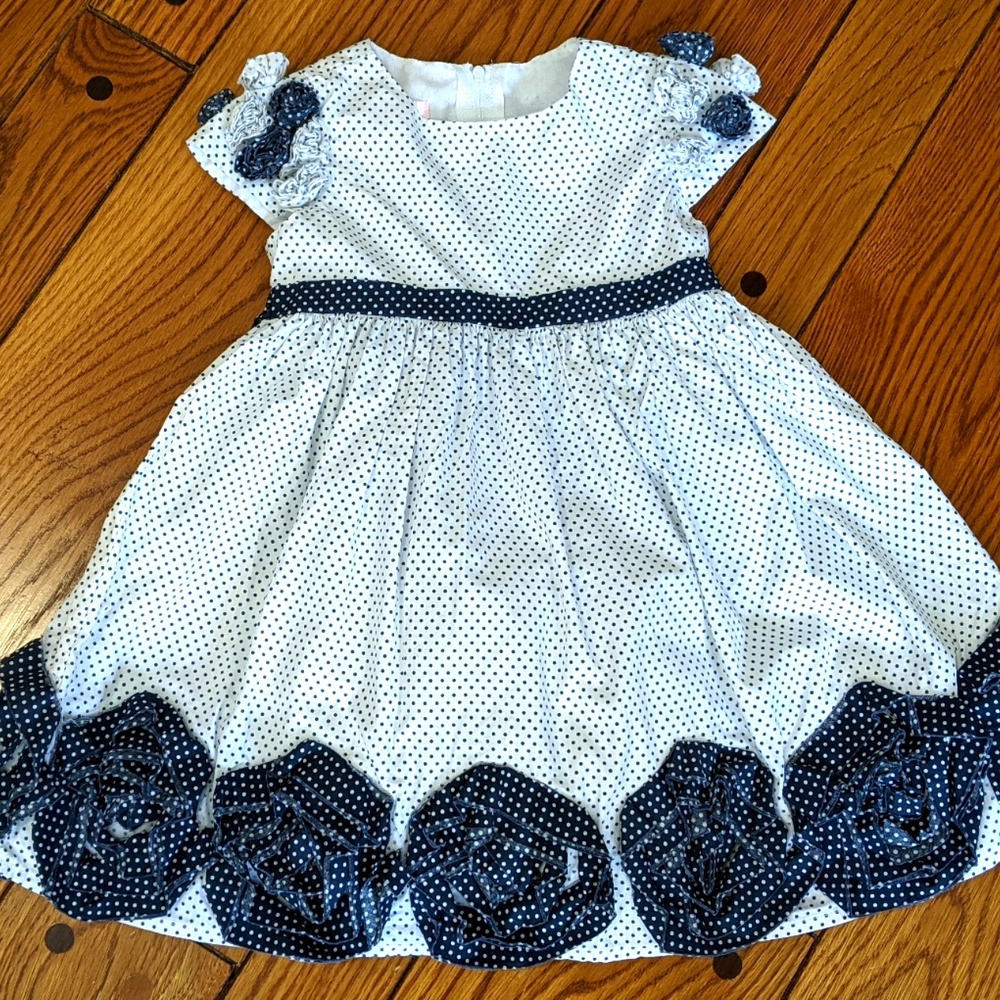Biscotti White and Blue Flower dress